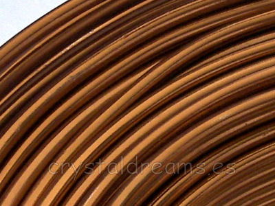 CABLE DE ALUMINIO - 2mm - CHOCOLATE x 1m -  - Crystaldreams Abalorios