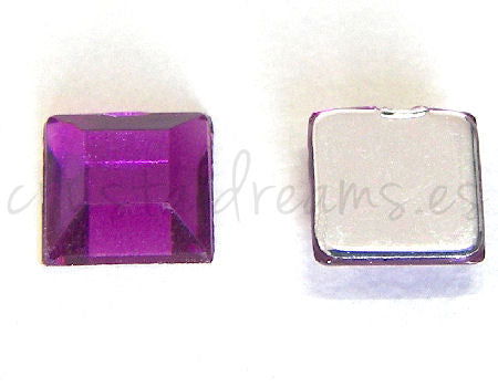 Cabuchon acrilico 6x6mm Purple -  - Crystaldreams Abalorios