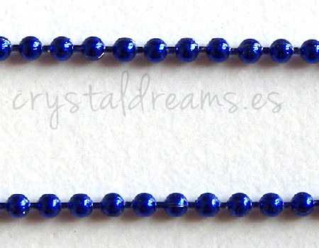 Cadena Bolitas Blue 1,4mm - Precio x 1 metro + cierre -  - Crystaldreams Abalorios