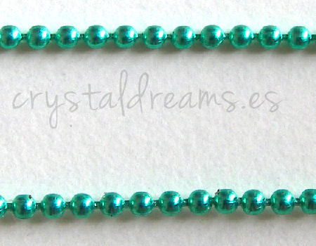 Cadena Bolitas Green 1,4mm - Precio x 1 metro + cierre -  - Crystaldreams Abalorios