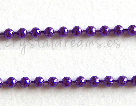 Cadena Bolitas Purple 1,4mm - Precio x 1 metro + cierre -  - Crystaldreams Abalorios