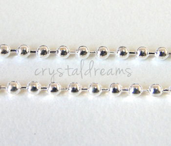 Cadena Bolitas Silver 1mm - con cierre Precio x 1 metro -  - Crystaldreams Abalorios