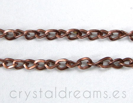 Cadena Malla Copper 5x4mm - Espesor 1mm - Precio x 1 metro -  - Crystaldreams Abalorios