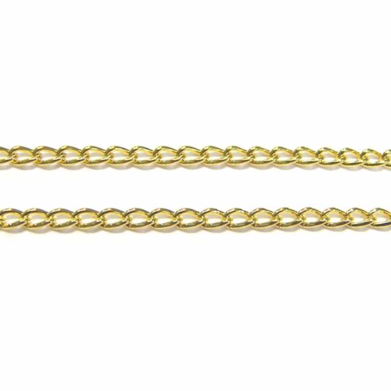 Cadena Malla Gold 5x3mm - Espesor 0,8mm - Precio x 1 metro -  - Crystaldreams Abalorios