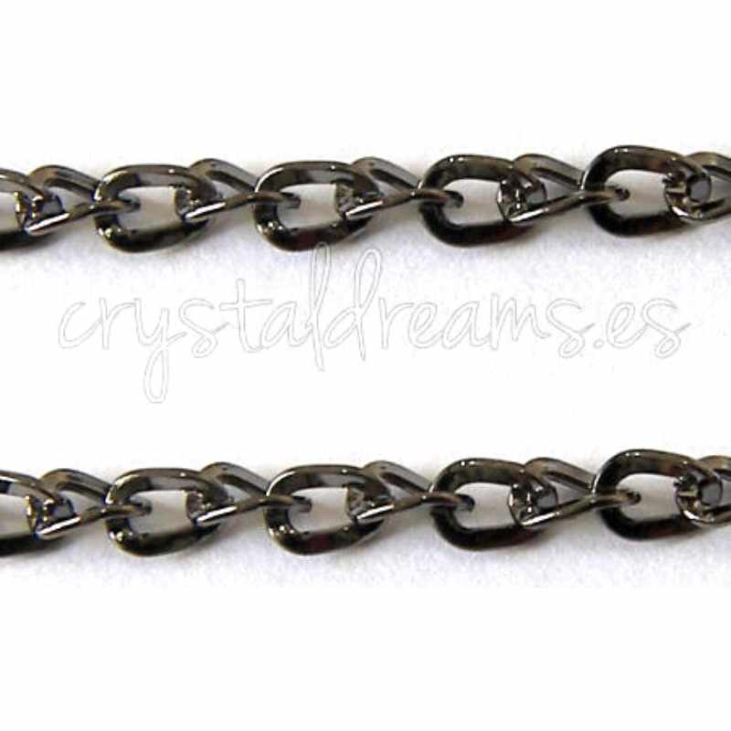 Cadena Metal Black 5x4mm - Espesor 1mm - Precio x 1 metro -  - Crystaldreams Abalorios