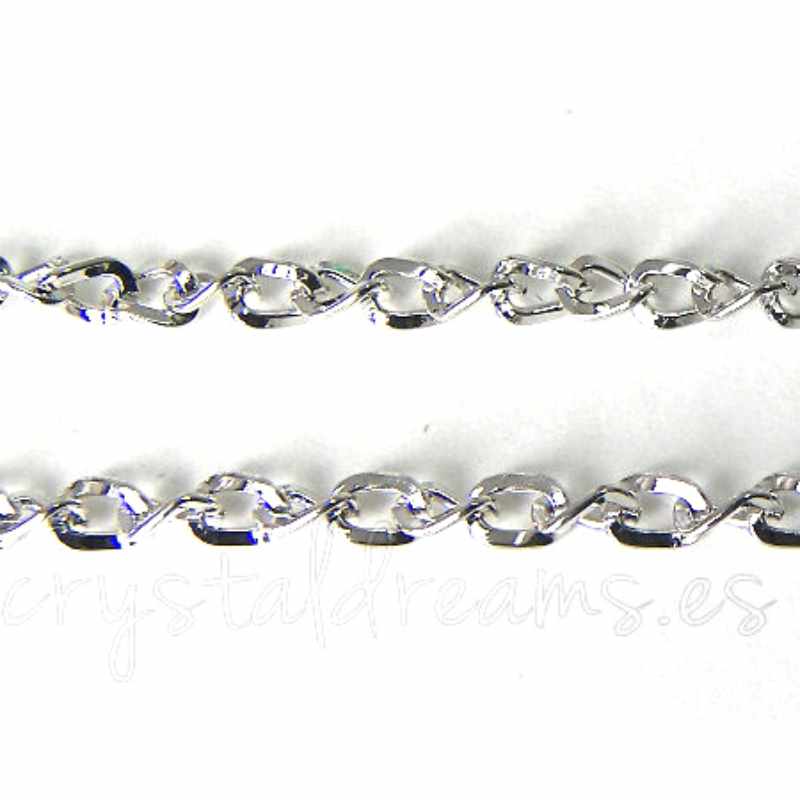 Cadena Metal Platinum 5x4mm - Espesor 1mm - Precio x 1 metro -  - Crystaldreams Abalorios