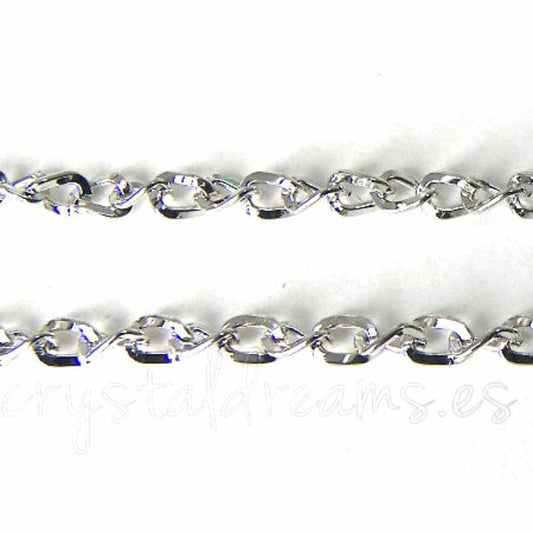 Cadena Metal Platinum 5x4mm - Espesor 1mm - Precio x 1 metro -  - Crystaldreams Abalorios