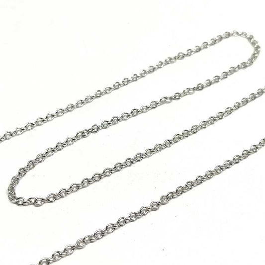 Cadena acero inoxidable 316 soldada Platinum 2x2x0,5mm -  - Crystaldreams Abalorios