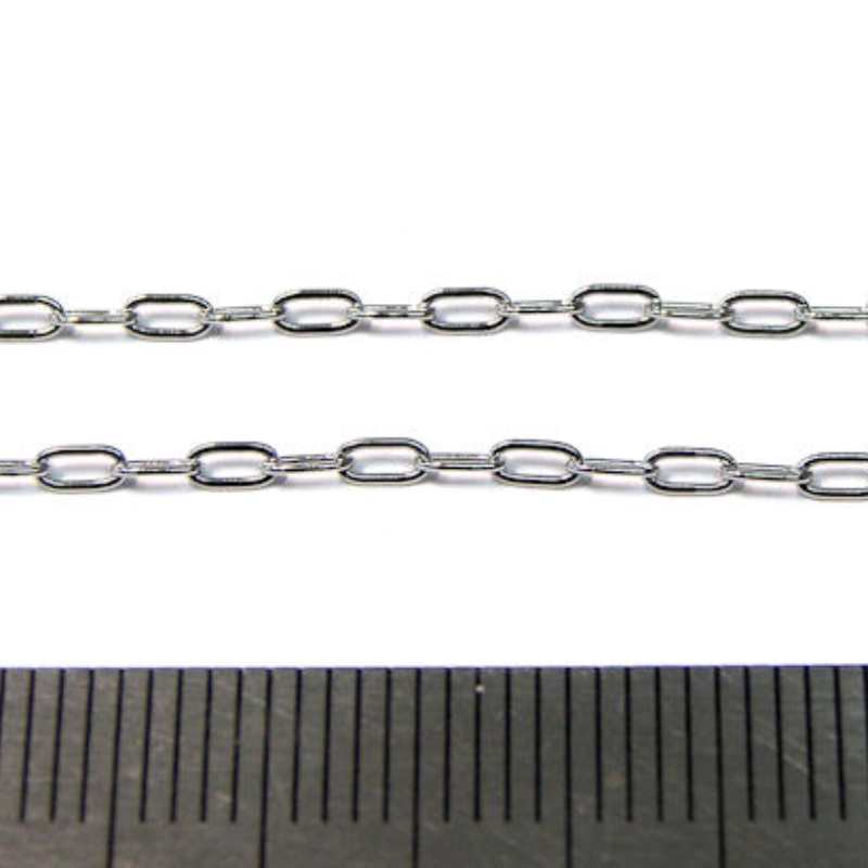 Cadena de Acero Inoxidable 3x1,6x0,4mm - Precio por metro -  - Crystaldreams Abalorios