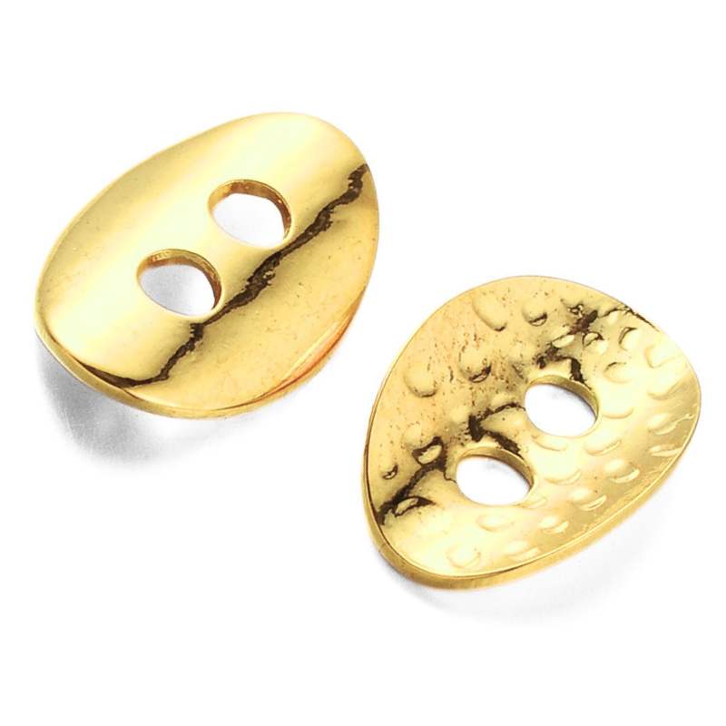 Calabrote 13x10mm - Agujeros: 2,5mm - Golden -  - Crystaldreams Abalorios