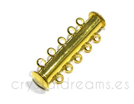 Cierre Magnetico - 10 anillas - 30x5mm - Golden -  - Crystaldreams Abalorios