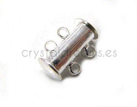 Cierre Magnetico - 4 anillas - 15x6mm - Plateado -  - Crystaldreams Abalorios