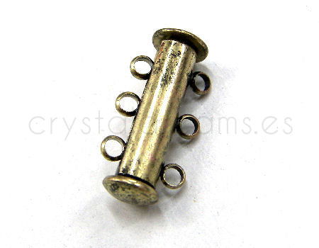 Cierre Magnetico - 6 anillas - 20x5mm - Antique Bronze -  - Crystaldreams Abalorios