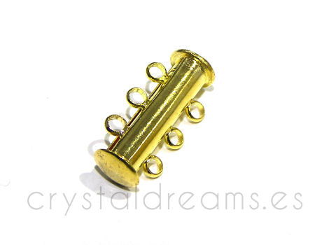 Cierre Magnetico - 6 anillas - 20x5mm - Golden -  - Crystaldreams Abalorios