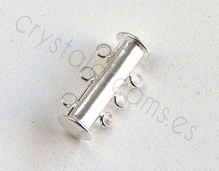 Cierre Magnetico - 6 anillas - 20x5mm - Plateado -  - Crystaldreams Abalorios