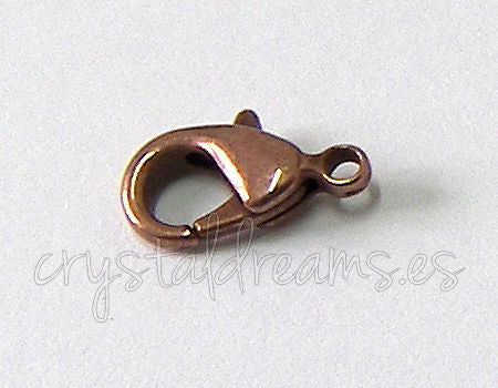 Cierre Mosqueton 12x7x3mm Agujero: 1mm Cobre -  - Crystaldreams Abalorios