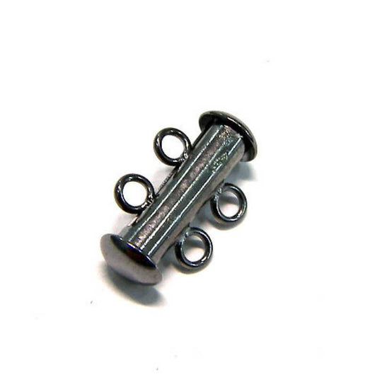 Cierre a Enganche a presión 4 anillas 15x6mm - Black -  - Crystaldreams Abalorios