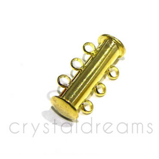 Cierre a Enganche a presión 6 anillas 20x6mm - Golden -  - Crystaldreams Abalorios