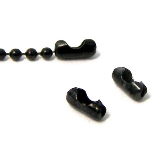 Cierre terminal acero inoxidable Black cadena bolitas 1,2/1,8mm -  - Crystaldreams Abalorios