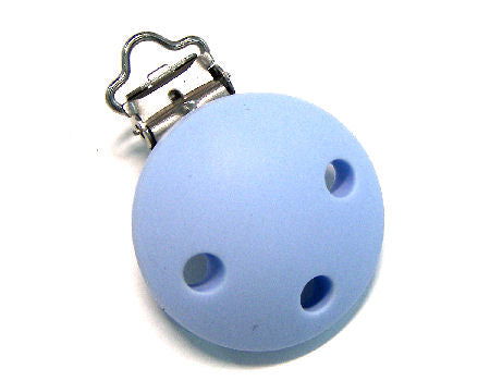 Clip portachupete - 35mm - Silicona y acero inoxidable Baby Blue -  - Crystaldreams Abalorios