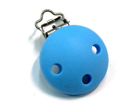 Clip portachupete 35mm Silicona y acero inoxidable - Sky Blue -  - Crystaldreams Abalorios