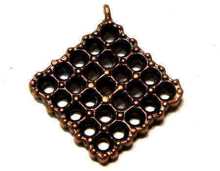 Colgante Square - Copper - 15mm -  - Crystaldreams Abalorios