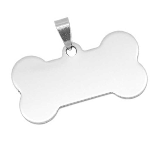 Colgante para perro acero inox. - 46x25mm Agujero:4mm -  - Crystaldreams Abalorios