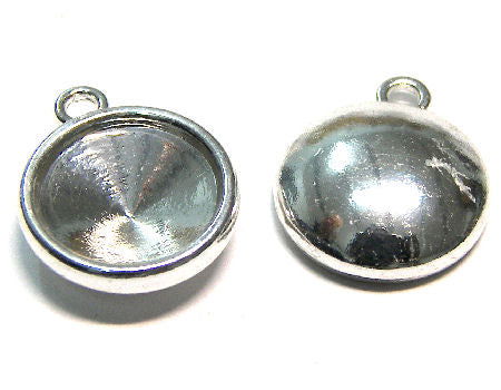 Colgante para rivoli de 12mm - Silver -  - Crystaldreams Abalorios