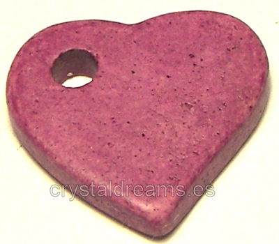 Corazon de Arcilla Polimerica "Fuchsia" 17mm Agujero: 2,5mm -  - Crystaldreams Abalorios