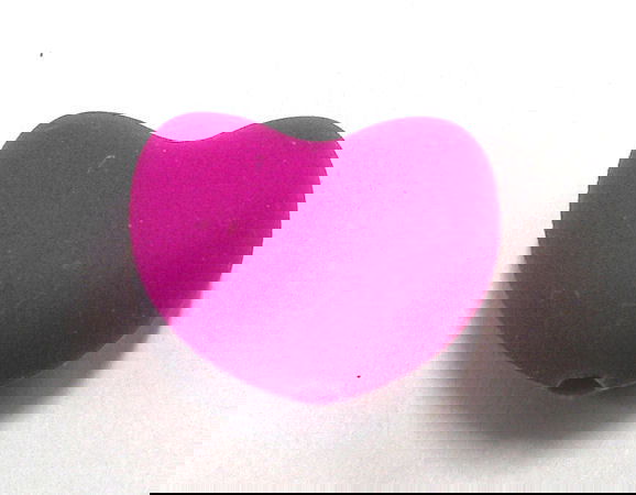 Corazon de silicona de 20x15mm Agujero: 1,7mm Fuchsia -  - Crystaldreams Abalorios
