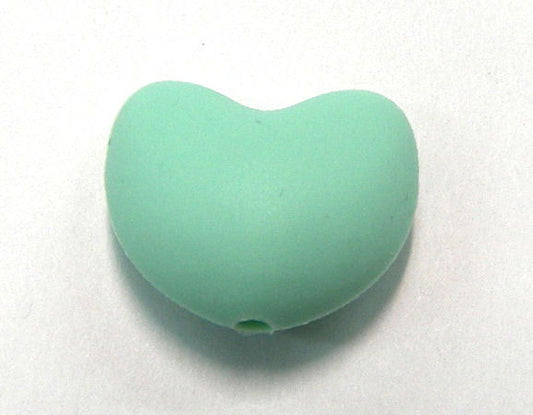 Corazon de silicona de 20x15mm Agujero: 1,7mm Mint -  - Crystaldreams Abalorios