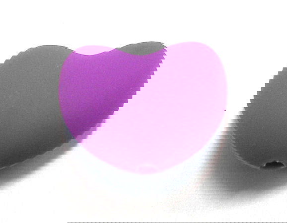 Corazon de silicona de 20x15mm Agujero: 1,7mm Purple -  - Crystaldreams Abalorios