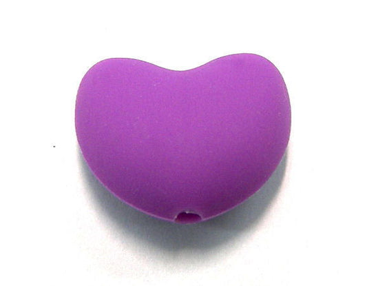 Corazon de silicona de 20x15mm Agujero: 1,7mm Purple -  - Crystaldreams Abalorios