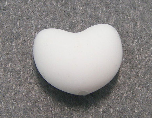 Corazon de silicona de 20x15mm Agujero: 1,7mm White -  - Crystaldreams Abalorios