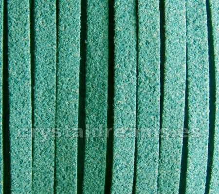 Cordon de Antelina 3x0,4mm - Turquoise x1metro -  - Crystaldreams Abalorios