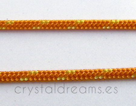 Cordon tejido de 2mm - Orange/Yellow - x 1mt -  - Crystaldreams Abalorios