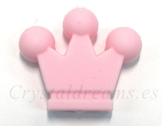 Corona de silicona da 35x30mm - Agujero: 1,7mm - Rose Quartz -  - Crystaldreams Abalorios