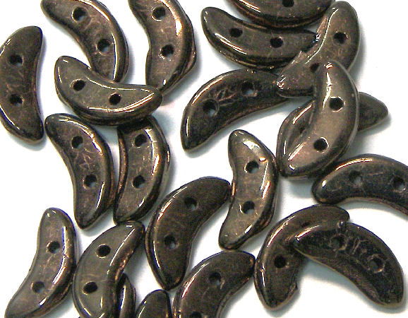 Crescent Beads 10x3mm 5gr. by Czechmates® Dark Bronze -  - Crystaldreams Abalorios