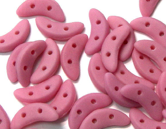 Crescent Beads 10x3mm 5gr. by Czechmates® Matte Coral Pink -  - Crystaldreams Abalorios