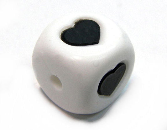 Cubo de silicona de 12mm - Agujero: 1,7mm - Heart -  - Crystaldreams Abalorios