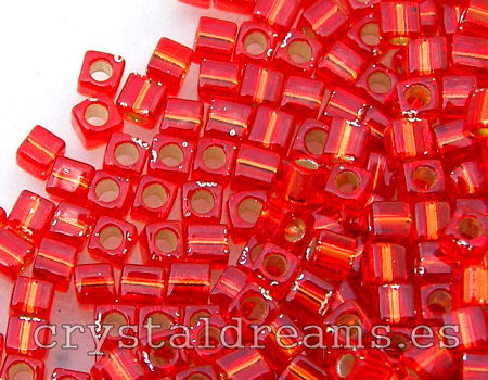 Cubos de Miyuki 1,8mm - Flame Red Silver Lined - 1 gr. -  - Crystaldreams Abalorios