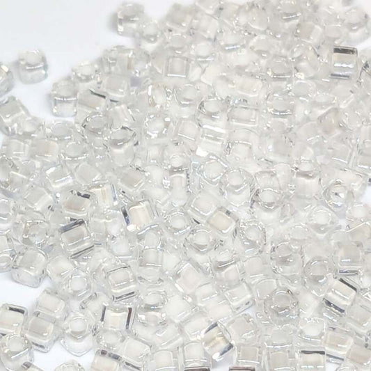 Cubos de Miyuki 1,8mm - White Lined Crystal - 1 gr. -  - Crystaldreams Abalorios