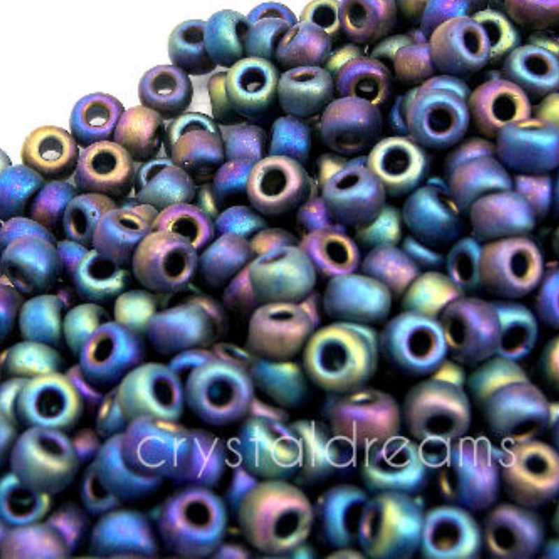 Cubos de Miyuki 1,8mm Matte Black AB 1 gr. -  - Crystaldreams Abalorios