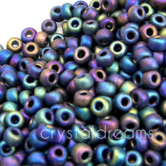 Cubos de Miyuki 1,8mm Matte Black AB 1 gr. -  - Crystaldreams Abalorios