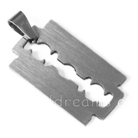 Cuchilla de afeitar acero inox - 19x33mm Agujero:4mm -  - Crystaldreams Abalorios