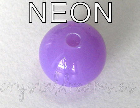 Cuenta NEON color 10mm Agujero: 2mm - Violet -  - Crystaldreams Abalorios