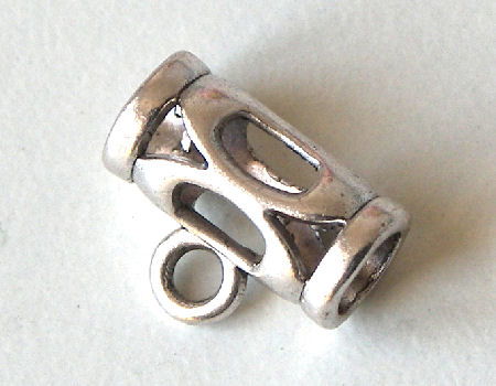 Cuenta de metal - Agujero:4mm - Artic Tube - 13mm - Anilla:2,5mm -  - Crystaldreams Abalorios