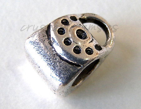 Cuenta de metal - Bag  - 11x10mm- Agujero: 4,5mm -  - Crystaldreams Abalorios