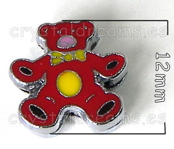 Cuenta de metal - Bear - 12x12mm - Aguj: 7x1,5mm mod.11411 -  - Crystaldreams Abalorios