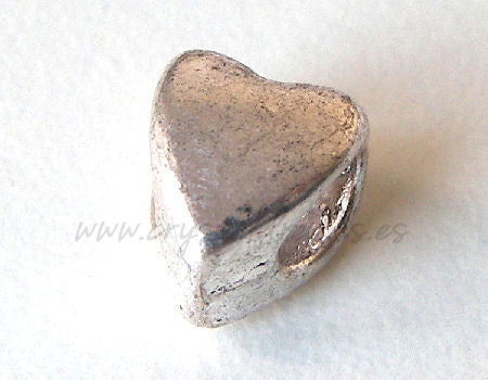 Cuenta de metal - Heart  - 8mm- Agujero: 4mm -  - Crystaldreams Abalorios